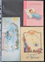 39 db modern angol motívum képeslap, üdvözlőlapok, néhány művészlappal / 39 modern motive postcards,...