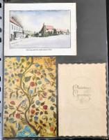 39 db modern angol motívum képeslap, üdvözlőlapok, néhány művészlappal / 39 modern motive postcards,...