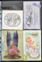 39 db modern angol motívum képeslap, üdvözlőlapok, néhány művészlappal / 39 modern motive postcards,...