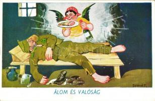 Álom és Valóság / WWI Hungarian military humour s: Bernáth