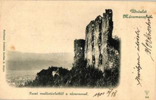 Huszt, várrom, kiadja Kaufmann Ábrahám / castle ruins
