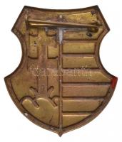 DN "Kossuth címer" festett fém jelvény (30x28mm) T:2