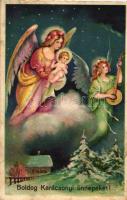 Christmas, angels, S.B. 9115. litho (EK)