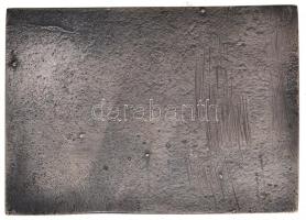 Madarassy Walter (1909-1994) DN "Kiskörei vízlépcső" fém plakett (101x72mm) T:2 festékfolt