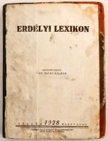 Dr. Osvát Kálmán(szerk.): Erdélyi lexikon. Nagyvárad, 1928, Szabad Sajtó Könyv- és Lapkiadó Rt. Félvászon kötés, hiányzó címlappal, kopottas állapotban.