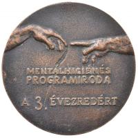 1997. &quot;Mentálhigiénés Programiroda a 3. évezredért / Róna Borbála Emlékérem az Oktatásért&quot; Br emlékérem (100mm) T:2 ph.