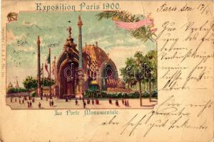 1900 Paris, Exposition, La Porte Monumentale / gate, litho (fa)