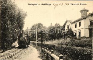 Budapest XII. Svábhegy, Városkúti állomás, Fogaskerekű vasút, gőzmozdony