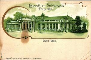 1900 Paris, Exposition Universelle, Grand Palais / expo, palace, Art Nouveau litho  (EB)