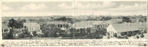 Érsekújvár, Nové Zamky; látkép, kiadja Conlegner J. és fia / general view, panoramacard