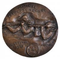 1975. &quot;Országos Úttörőzenekari Fesztivál Vác&quot; Br plakett (~160mm) T:2