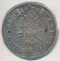 1676KB XVKr Ag I. Lipót Körmöcbánya (5,87g) T:2 ki. Hungary 1676KB 15 Kreuzer Ag Leopold I Kremnitz (5,87g) C:XF cracked Huszár: 1423., Unger II.: 1058.