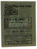 1907 a Magyar Órások Szaklapja 12. évf. 9. lapszáma, benne számos érdekességgel