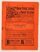 1913 a Magyar Órások Szaklapja 15. évf. 9. lapszáma, benne számos érdekességgel