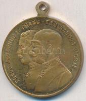 1912. Ferenc Ferdinánd - Ferenc József / A mezőhegyesi nagy hadgyakorlatok emlékezetére aranyozott Br medál (29mm) T:2