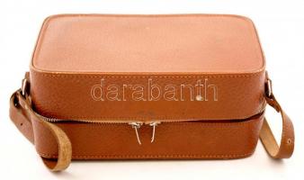 Retró bőr fotóstáska, 26,5×18,5×12 cm