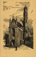 Vienna, Wien I. Maria am Gestade / church, etching, s: Rud. Schmidt (EK)