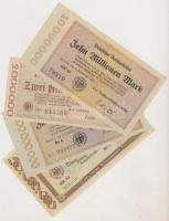 Németország / Weimari Köztársaság 1923. 10db klf "Birodalmi Vasút" bankjegy T:vegyes
Germ...