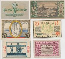 Németország / Weimari Köztársaság 1919-1922. 10db klf szükségpénz T:vegyes
Germany / Weimar Republi...