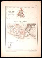 1880 Fiume és vidéke közigazgatási térképe. Hátsek Ignác - A magyar szent korona országainak megyei térképei. Rajzolta Hátsek Ignácz. Budapest, 1880. Rautmann Frigyes Kiadó Hivatala Posner Károly Lajos. Határszínezett kőnyomat,kis hibával a széleken, 38x27cm