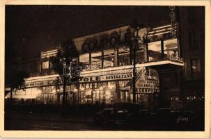 Paris, Montparnasse at night, Cuopole restaurant, automobile (EB)