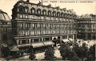 Paris, Rue du Louvre, Central Hotel, Cafe Restaurant