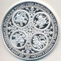 Bognár György (1944-) 1996. "Millecentenárium" Ag emlékérem (15,66g/0.999/42,5mm) T:PP