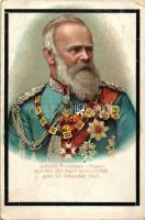 Luitpold, Prinzregent von Bayern / Luitpold, Prince Regent of Bavaria, obituary card, litho (EK)