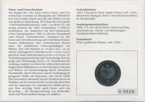 NSZK 1982F 5M "ENSZ Környezetvédelmi Konferencia 10. évfordulója" emlékérem bélyeges borít...