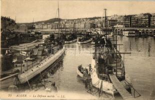 Algiers, Alger; 'La Défense mobile' / The mobile defence, ships, port (EK)