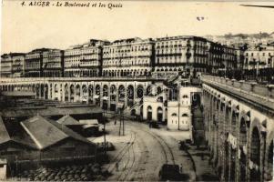 Algiers, Alger; Le Boulevard et les Quais / the avenue and the wharf (EK)