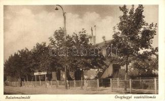 Balatonalmádi Öreghegy, Balatonkenese, Balatonszentgyörgy, Pécel, Baja - 5 db jó állapotú  vasútállo...