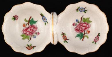 Herendi Eton mintás só-bors tartó, kézzel festett, jelzett, hibátlan, m:4 cm, h:14 cm