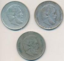 1947. 5Ft Ag "Kossuth" (3x) T:3