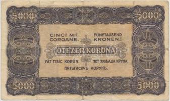 1923. 5000K "Magyar Pénzjegynyomda Rt." T:III-,IV
Hungary 1923. 5000 Korona "Magyar ...