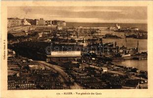 Algiers, Alger; 'Vue générale des Quais' / general view of the port