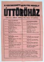 1962 A Kecskeméti Szalvai Mihály Úttörőház rendezvényie, találkozói, tanfolyamai, nagyméretű plakát, 59x42 cm