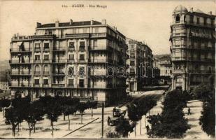 Algiers, Alger; 'Rue Monge' / Monge street, horse carriage