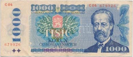 Csehszlovákia 1985. 1000K T:III Czechoslovakia 1985. 1000 Korun C:F