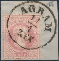 Austria-Hungary-Croatia postmark &quot;AGRAM EX.&quot;, &quot;AGRAM EX.&quot;