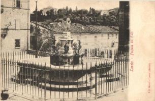 Loreto, Fontana dei Galli / fountain, shop