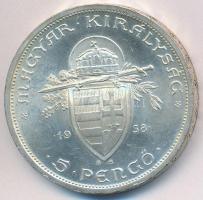 1938. 5P Ag "Szent István" T:2
Adamo P8.1