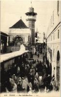 Tunis, Rue Sidi-Ben-Ziad / Sidi-Ben-Ziad street, from postcard booklet