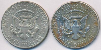 Amerikai Egyesült Államok 1967. 1/2$ Ag "Kennedy" (2x) T:2,2- patina
USA 1967. 1/2 Dollar...