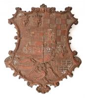 Magyarország középcímere, bronzírózott fém, 30×24 cm
