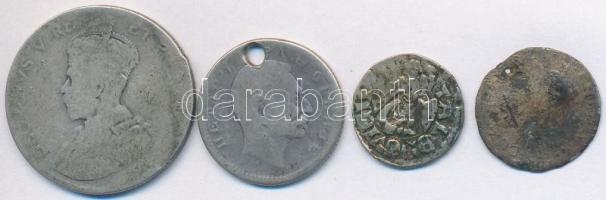 4db vegyes kis ezüstpénz, közte Szerbia 1904. 50p Ag I. Péter T:3 4pcs of mixed small silver coins, with Serbia 1904. 50 Para Ag Peter I C:F