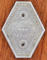 Francia metronóm, hiányos, működik, jelzett (Maelzel), m:22 cm