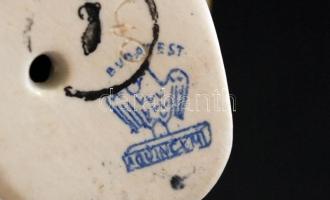 Aquincumi pinty, kézzel festett, jelzett, hibátlan, m:7,5 cm