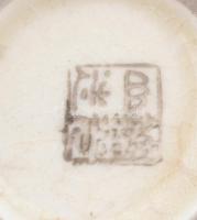 Kínai kis tálka és váza, hibátlan, jelzett, m: 9,5 cm, d: 16 cm, m: 8 cm/ Chinese vase and a small b...