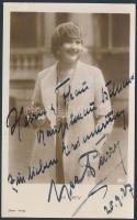 Lee Parry (1901-1977) német színésznő saját kézzel aláírt fotólap / autograph signed card